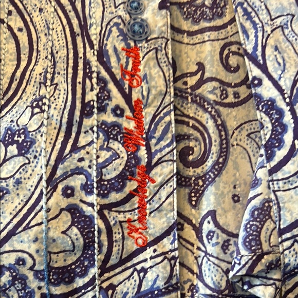 Robert Graham Blue and White Casual Paisley Shirt - Picture 3 of 4